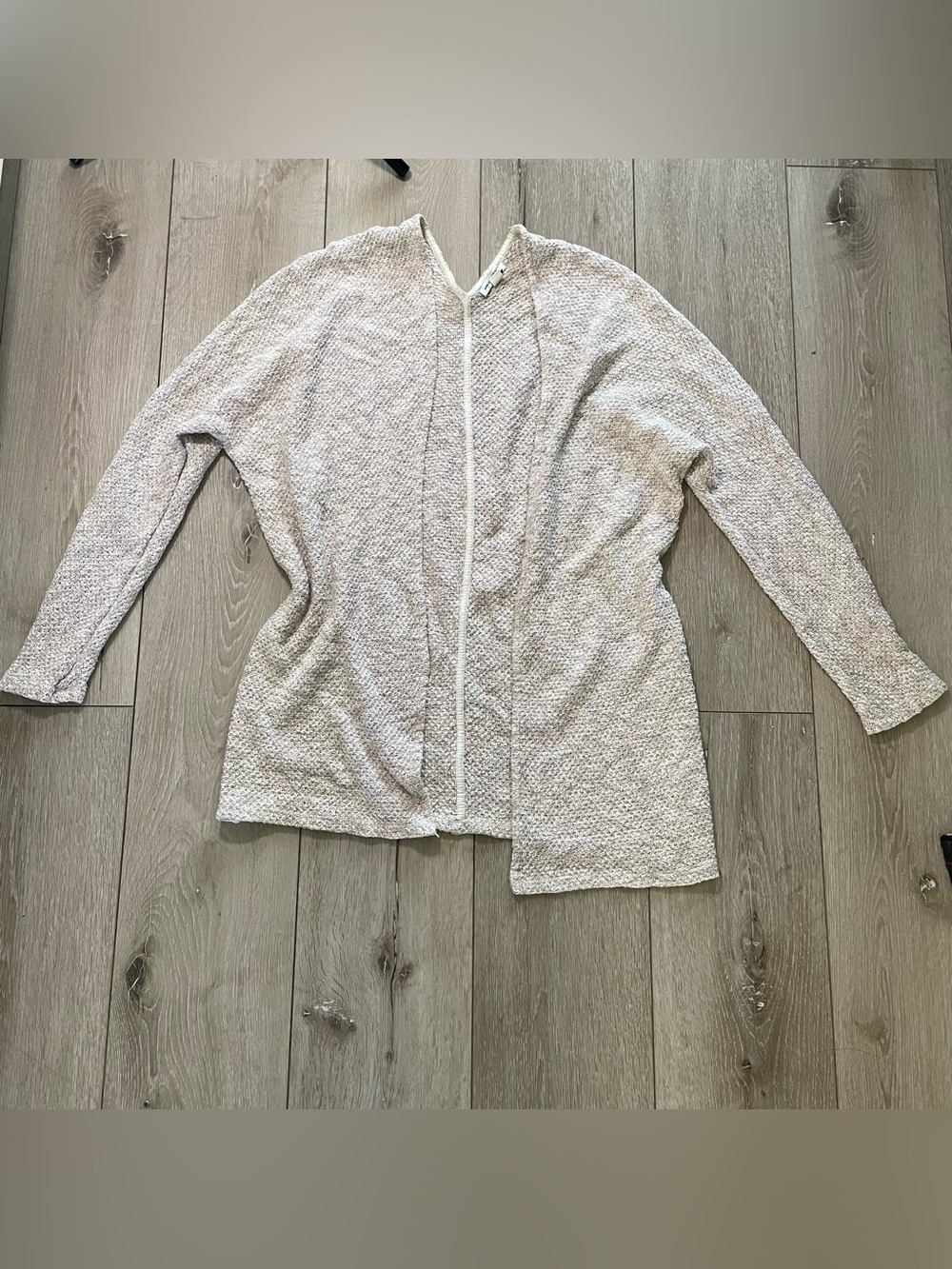 American Eagle Oversized Open Front Knit Cardigan Sweater Size M Neutral‎